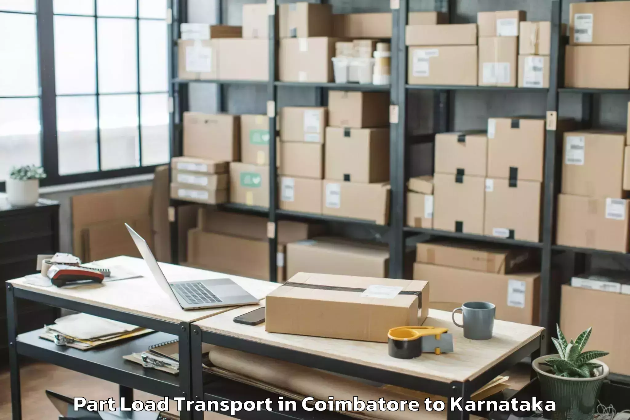 Top Coimbatore to Mysore University Part Load Transport Available